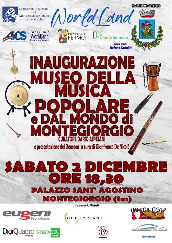 Inaugurazione del museo della Musica Popolare e dal mondo di Montegiorgio a Fermo